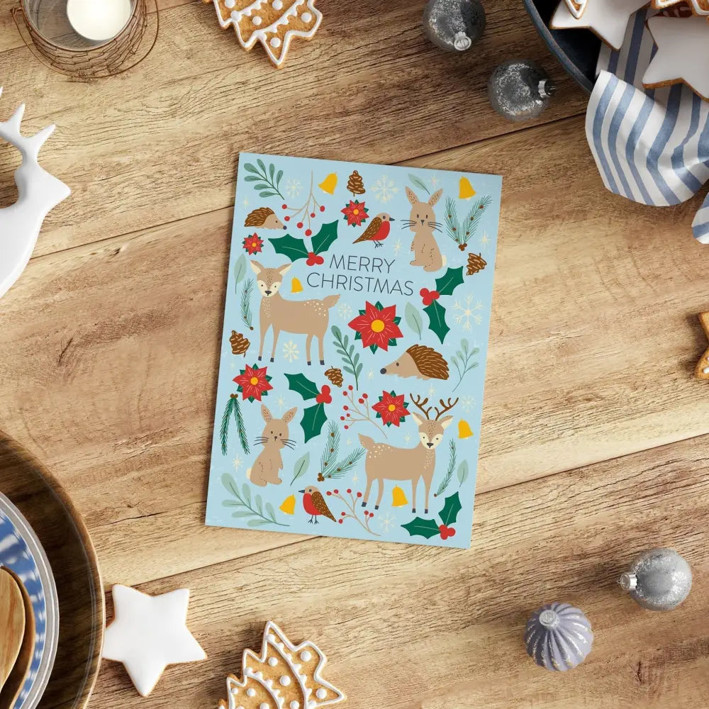 A5 Cute Woodland Christmas Card