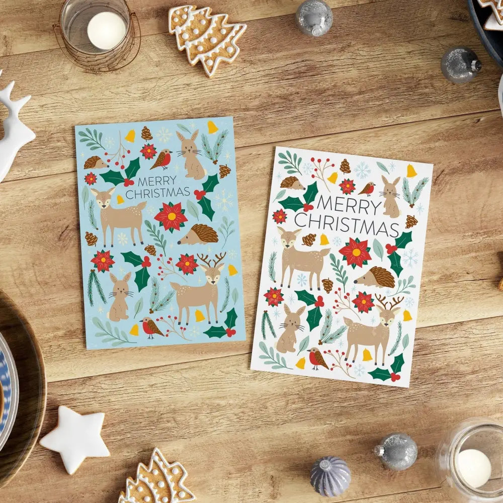 A5 Cute Woodland Christmas Card