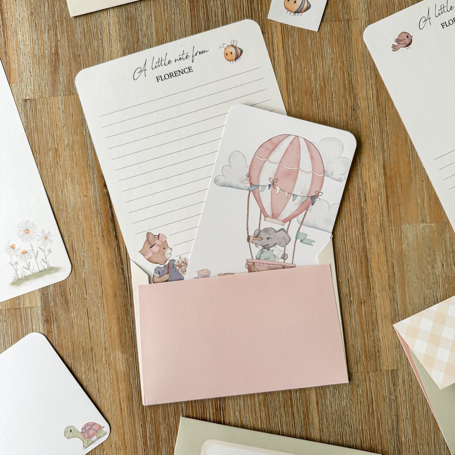 Animal Stationery Set for Kids - Dolly and Fred Designs