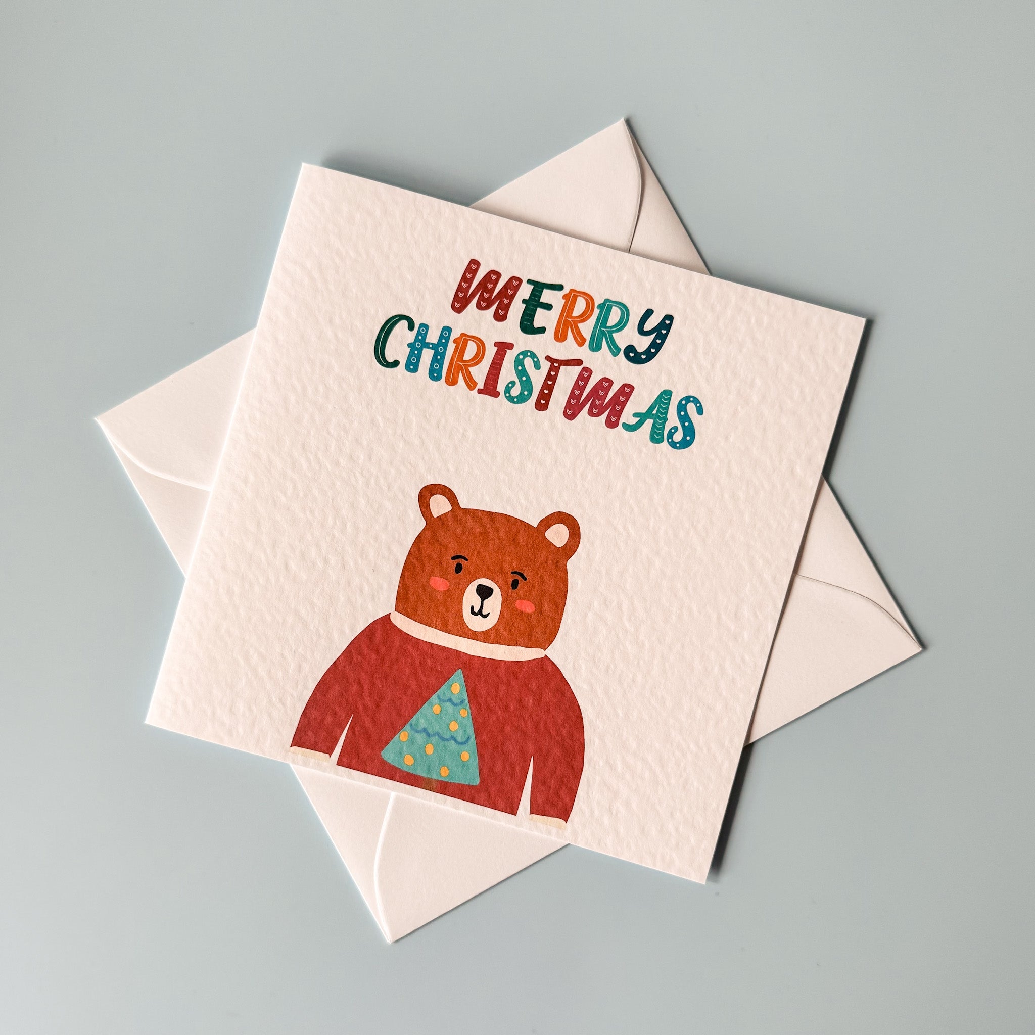 Bright Bear Christmas Card - Dolly and Fred Designs