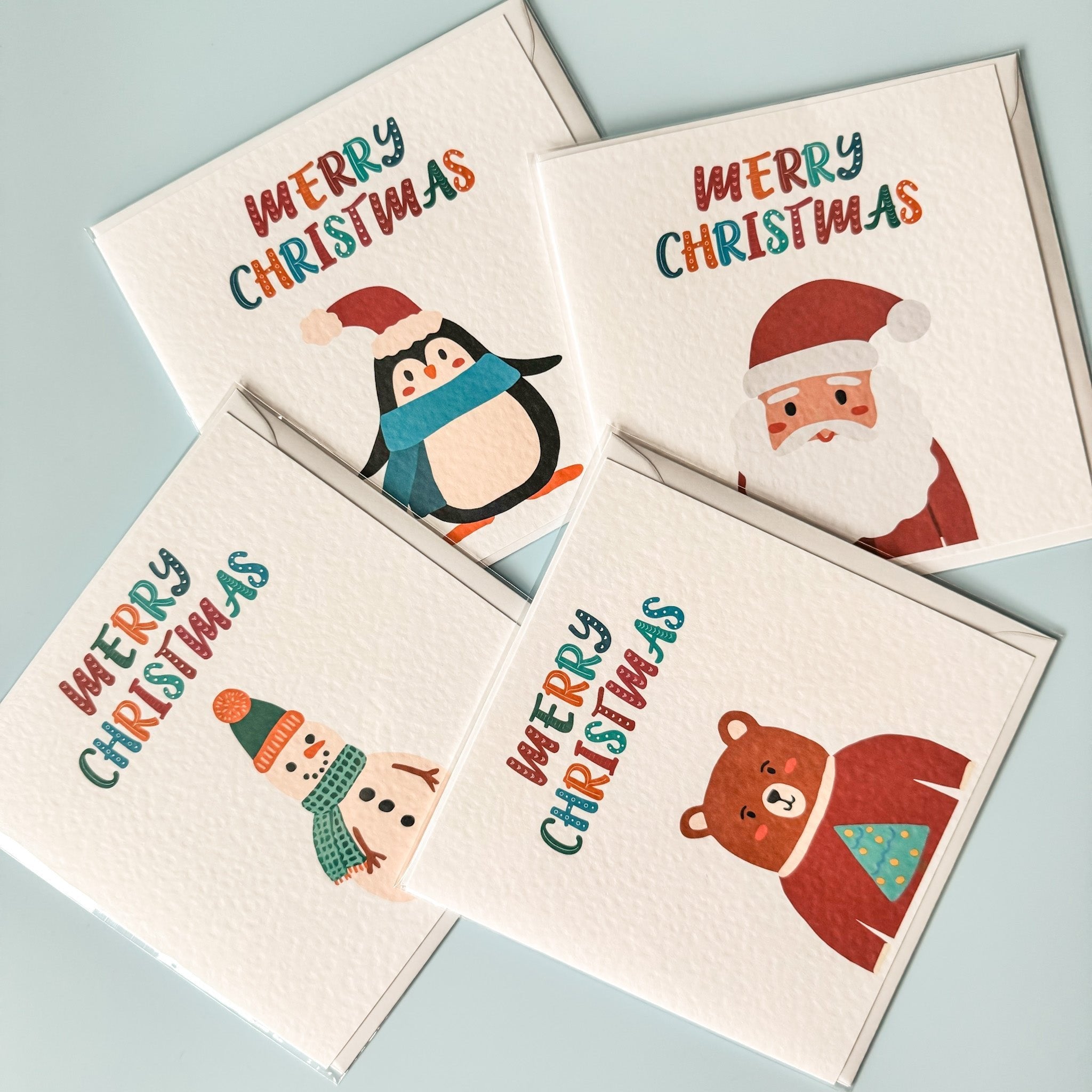 Bright Bear Christmas Card - Dolly and Fred Designs