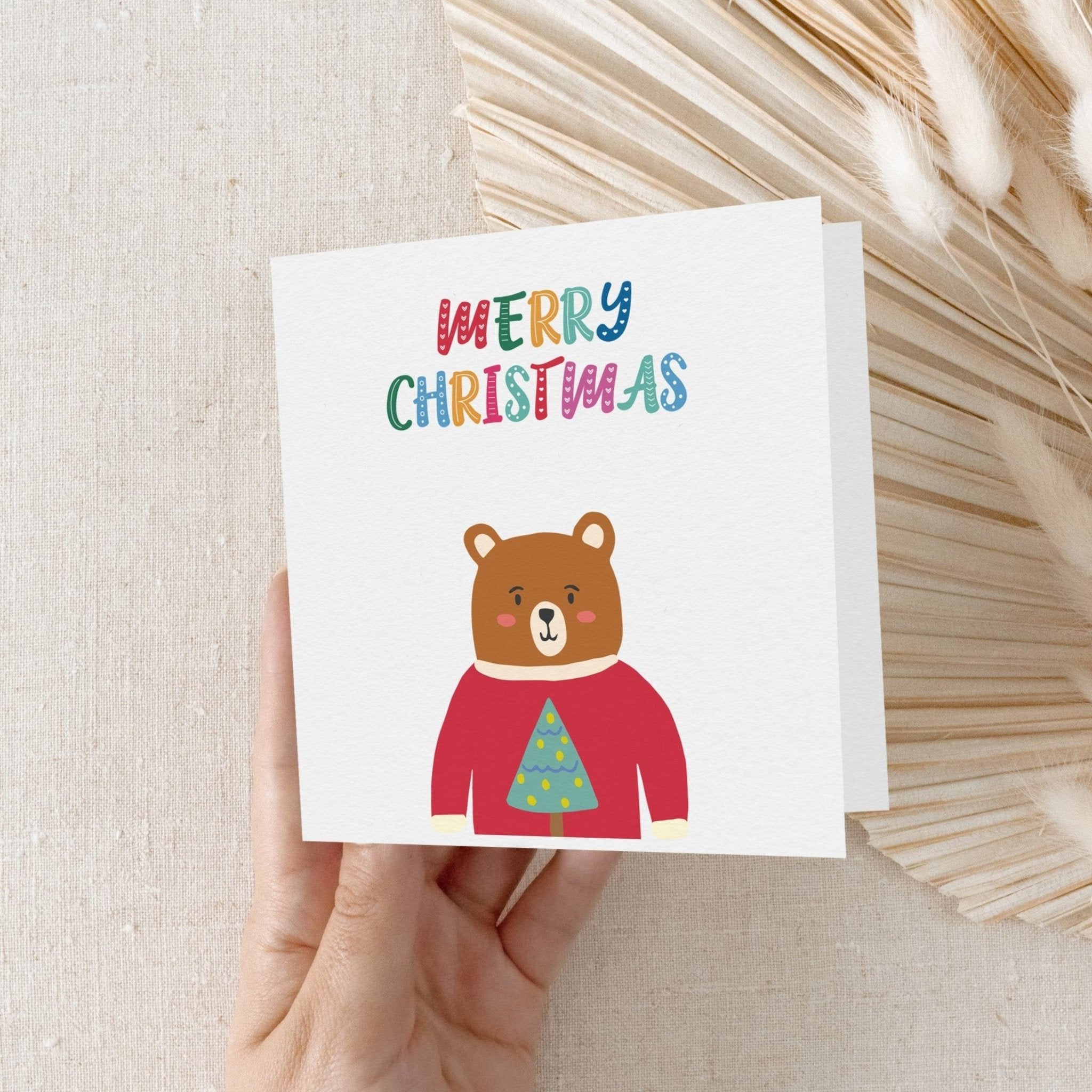 Bright Bear Christmas Card - Dolly and Fred Designs