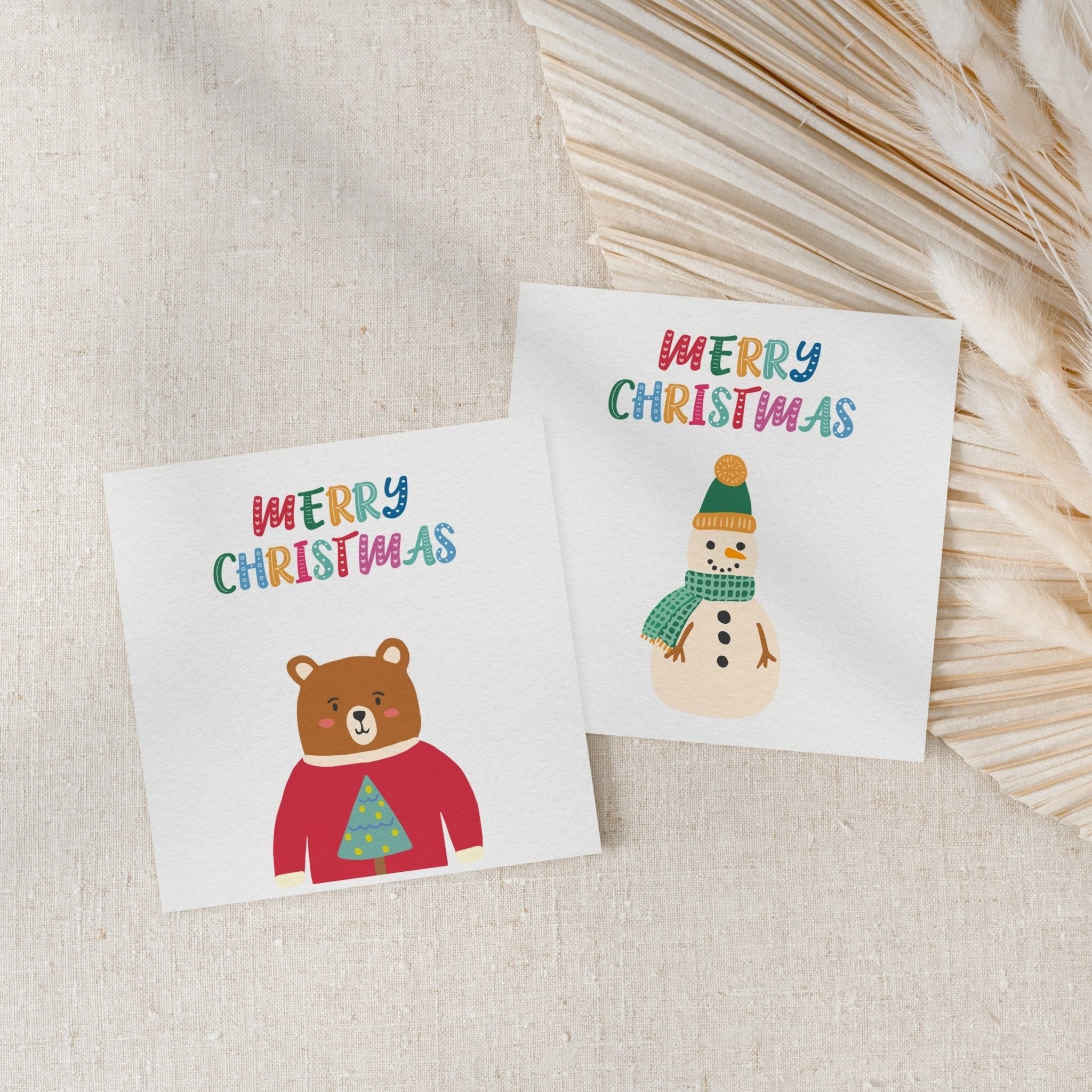 Bright Bear Christmas Card - Dolly and Fred Designs