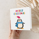 Bright Penguin Christmas Card - Dolly and Fred Designs