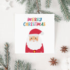 Bright Santa Christmas Card - Dolly and Fred Designs