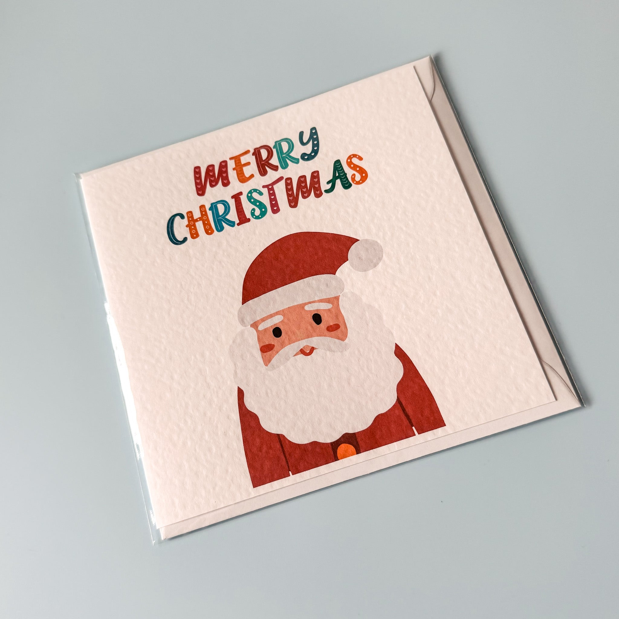 Bright Santa Christmas Card - Dolly and Fred Designs