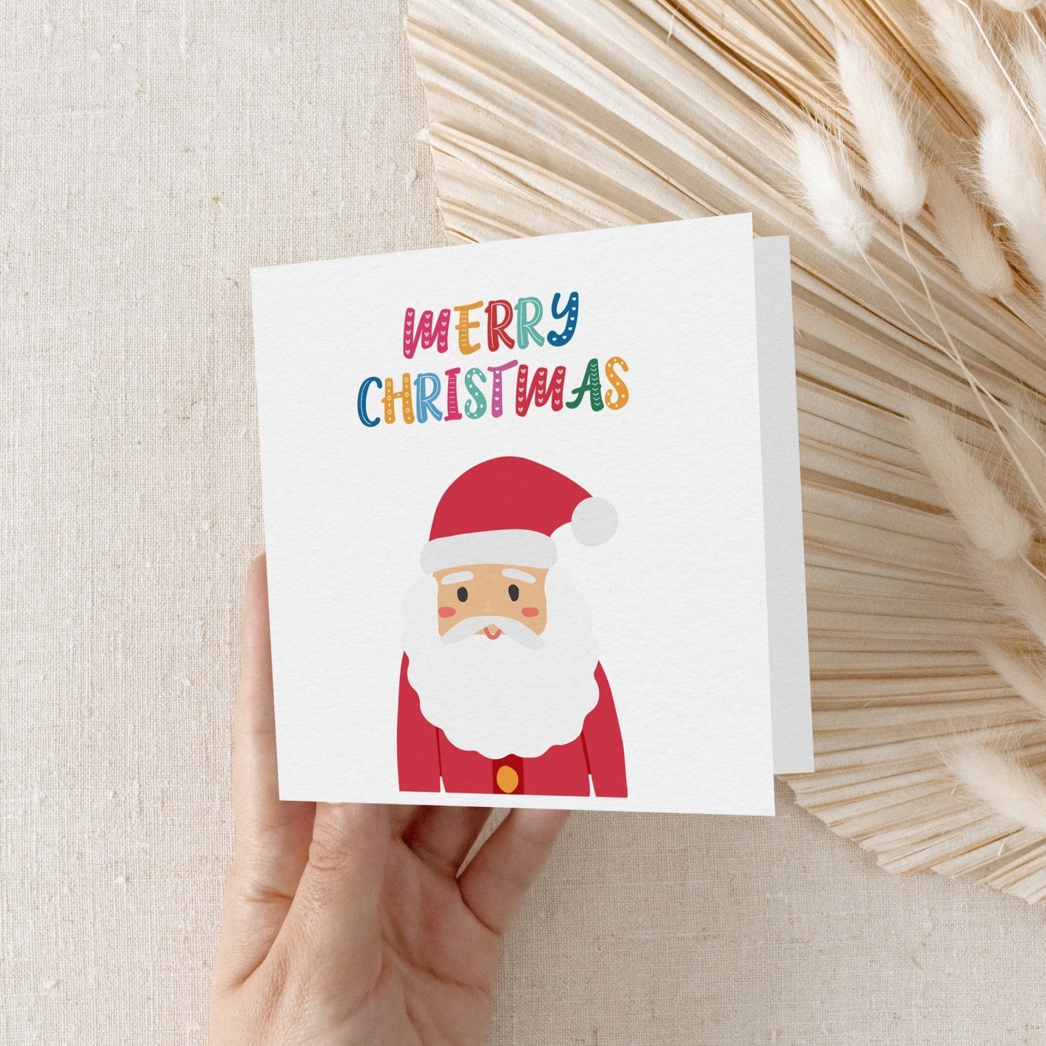 Bright Santa Christmas Card - Dolly and Fred Designs