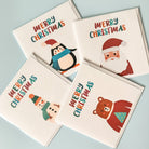 Bright Santa Christmas Card - Dolly and Fred Designs