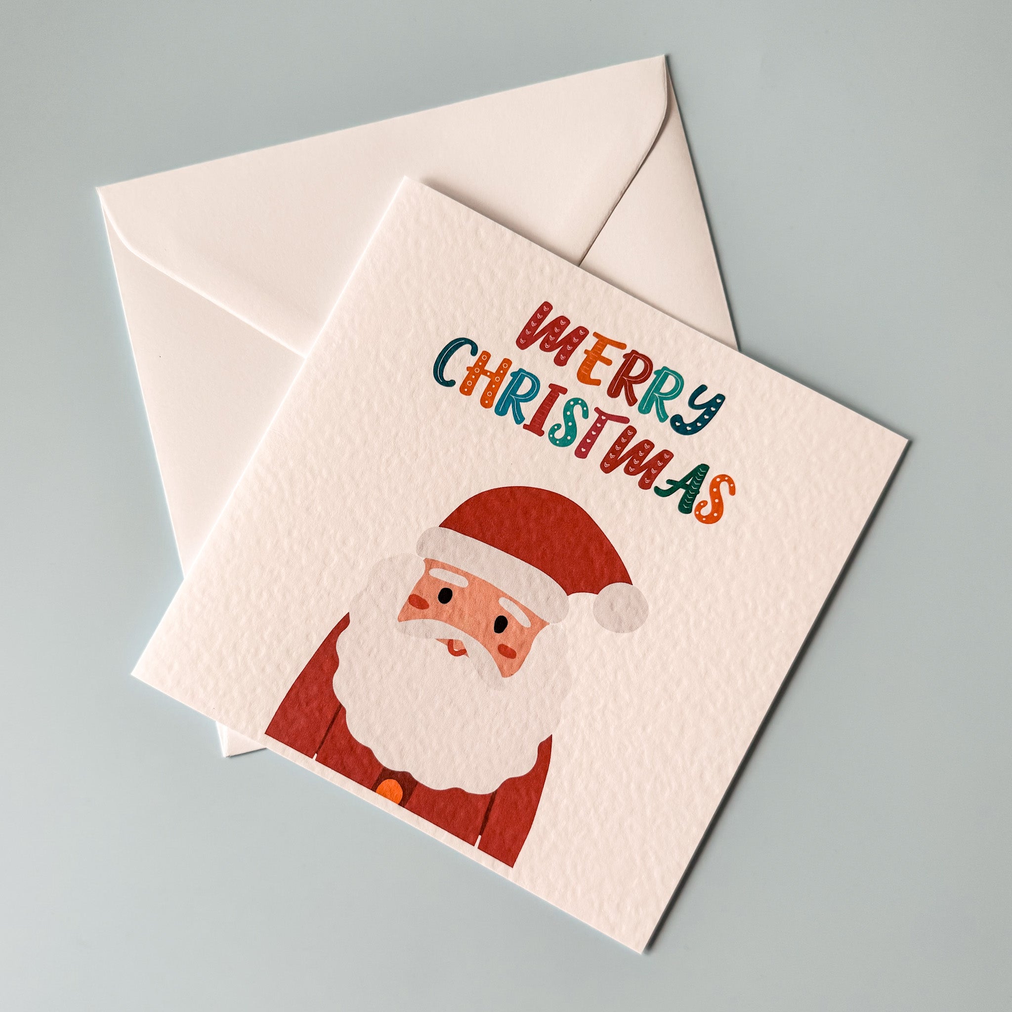 Bright Santa Christmas Card - Dolly and Fred Designs