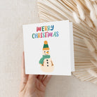 Bright Snowman Christmas Card - Dolly and Fred Designs