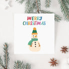 Bright Snowman Christmas Card - Dolly and Fred Designs