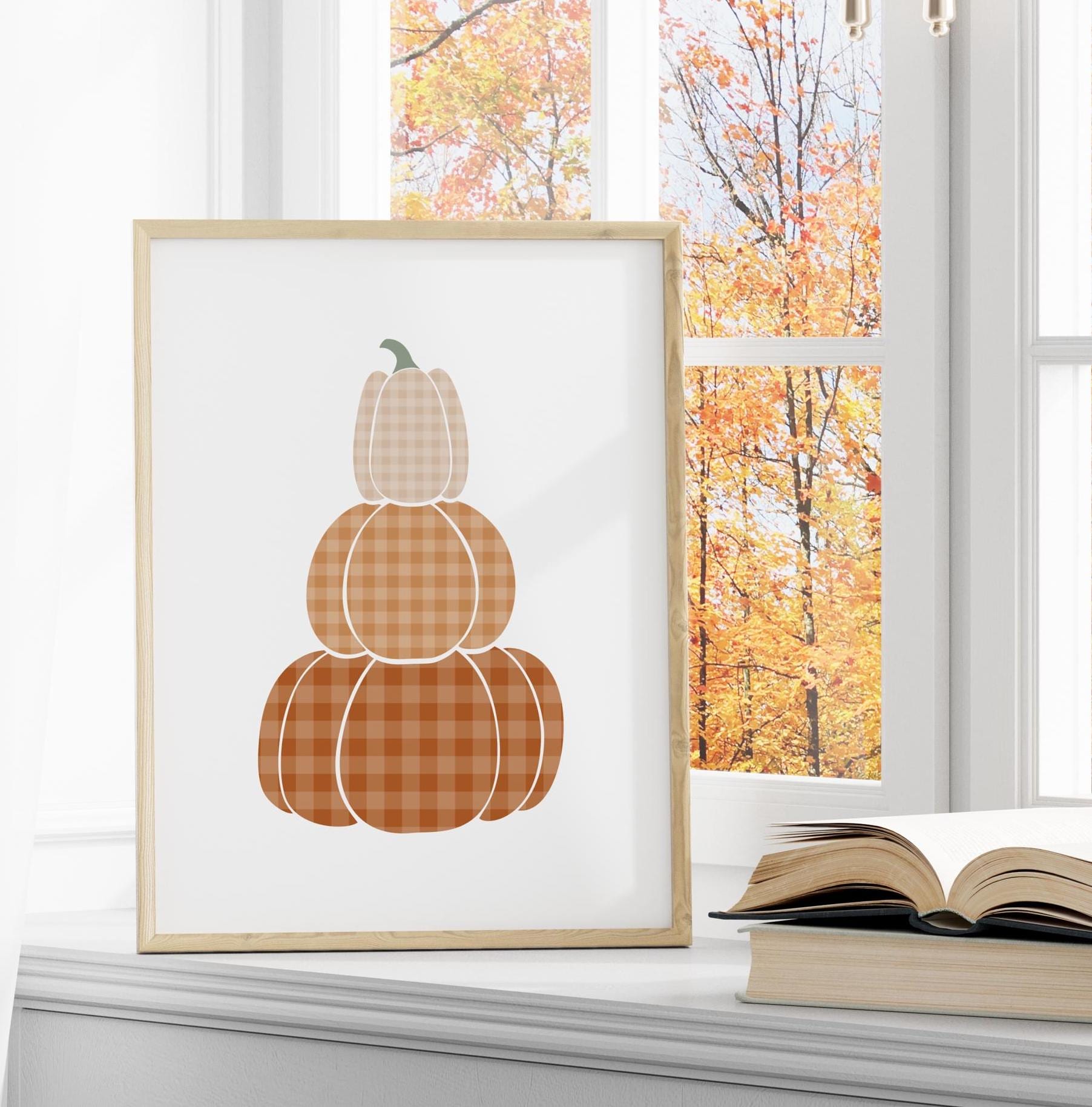 Charming Stacked Pumpkin Print - Dolly and Fred Designs