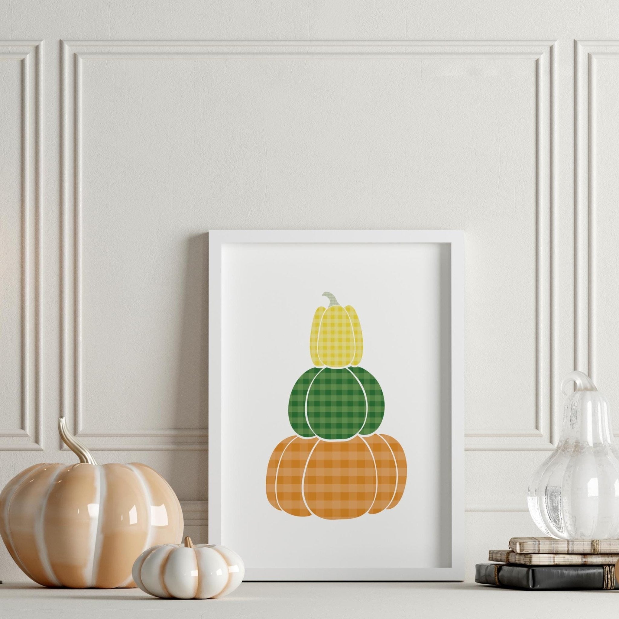 Charming Stacked Pumpkin Print - Dolly and Fred Designs