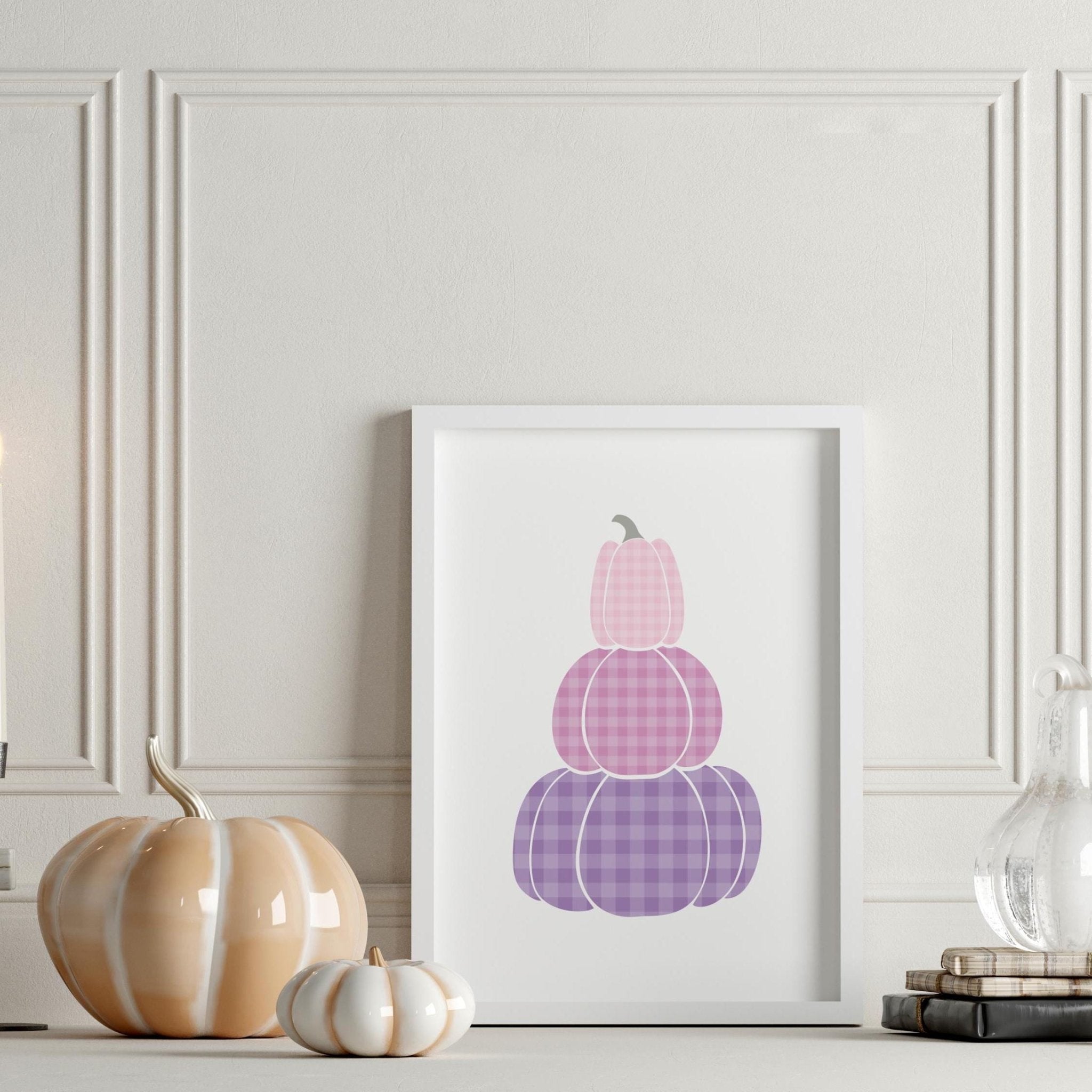 Charming Stacked Pumpkin Print - Dolly and Fred Designs