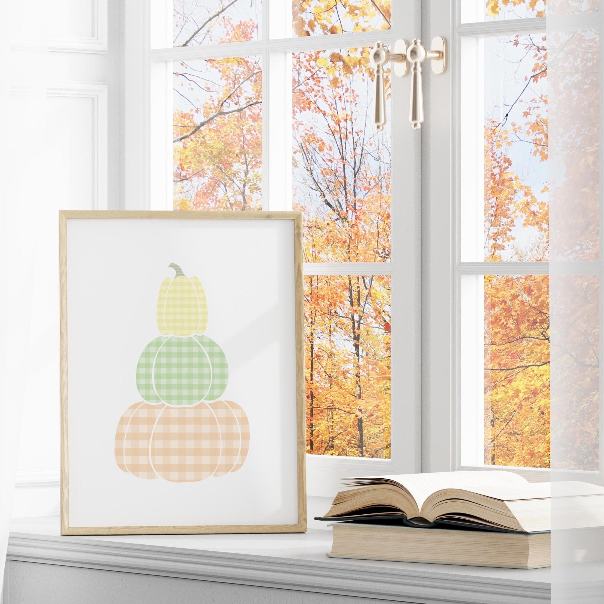 Charming Stacked Pumpkin Print - Dolly and Fred Designs