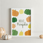 Cosy Hello Pumpkin Print - Dolly and Fred Designs