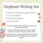 Elephant themed Writing Set - Dolly and Fred Designs