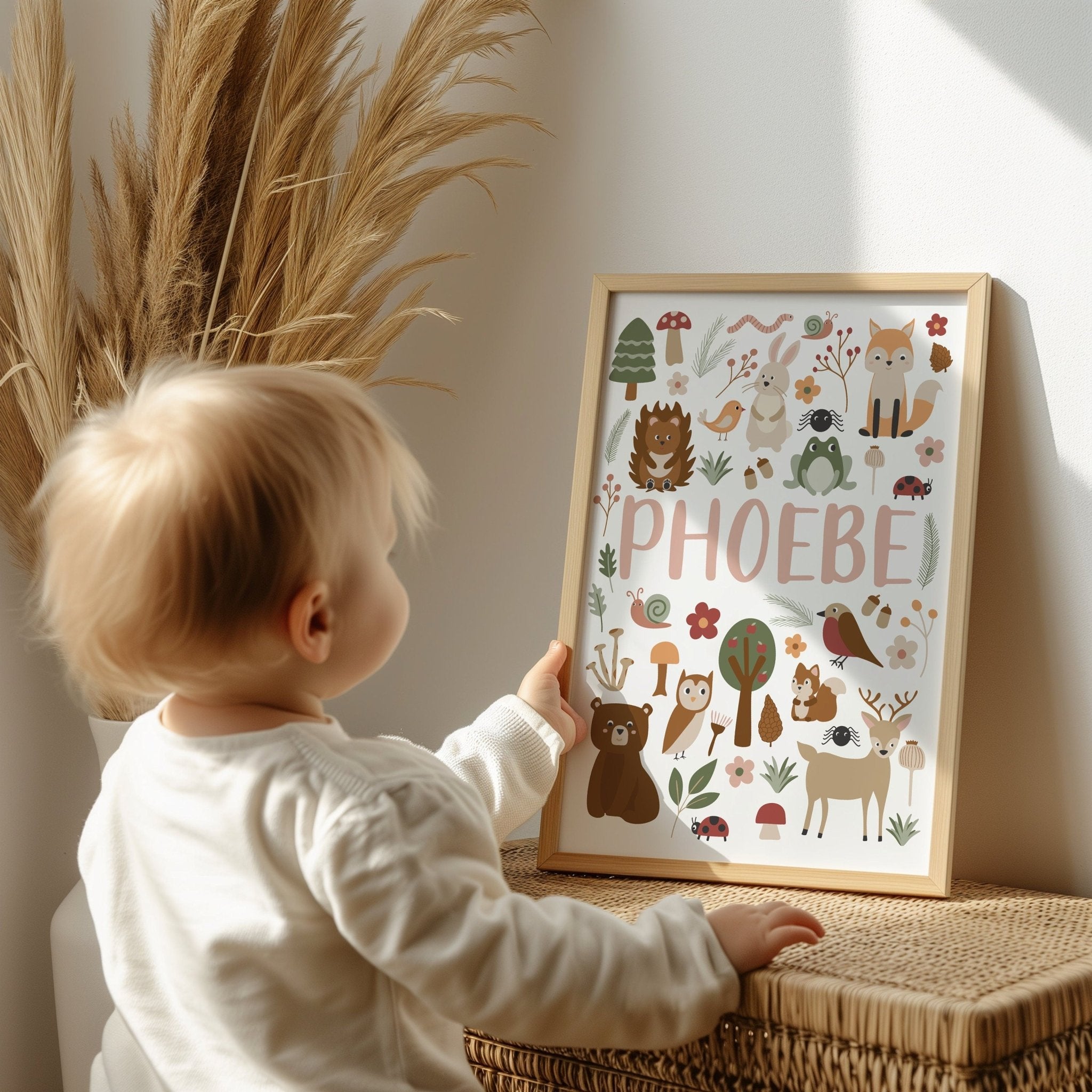 Gender Neutral Personalised Woodland Print Set of 3 - Dolly and Fred Designs