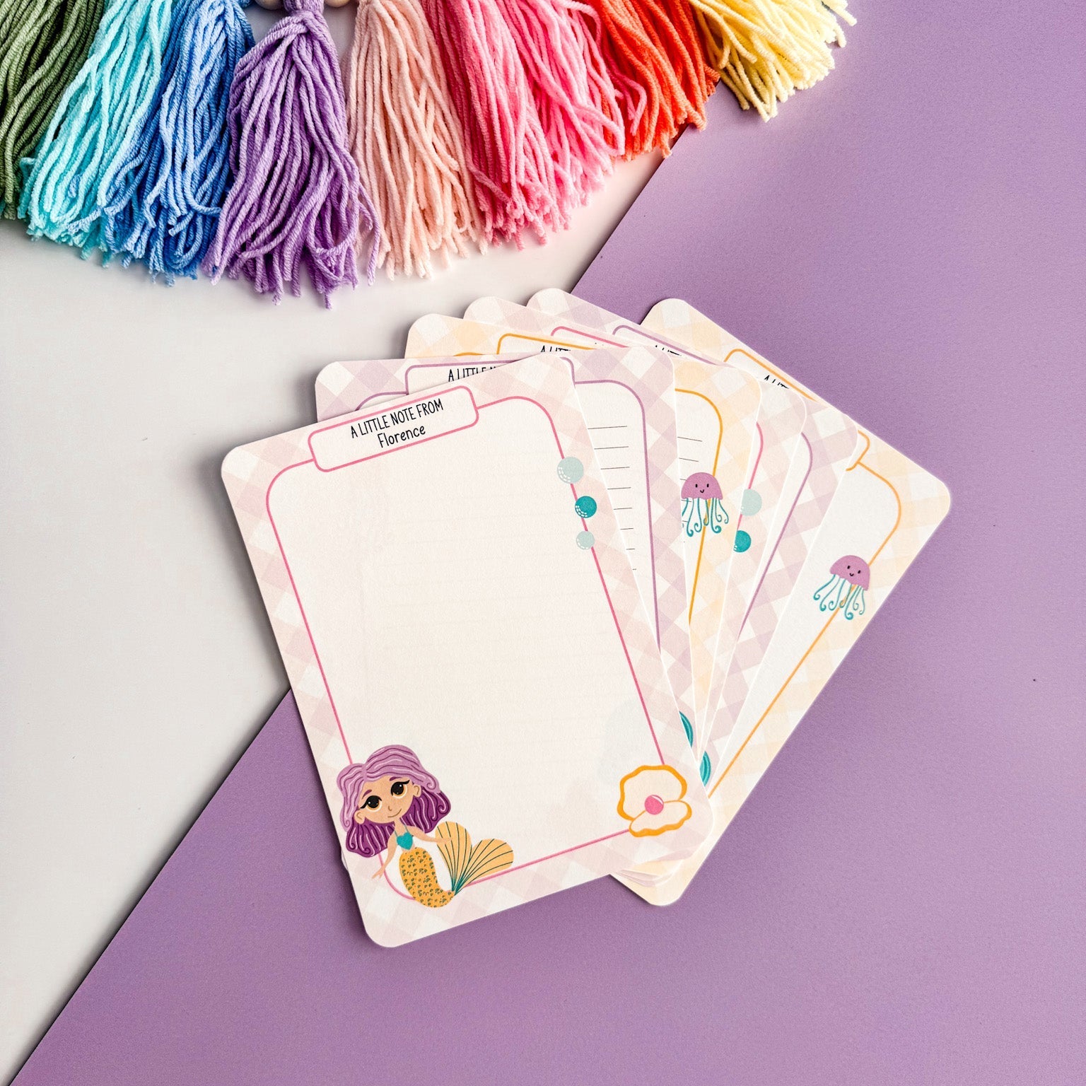 Mermaid Writing Set for Kids | Eco - Friendly Stationery - Dolly and Fred Designs