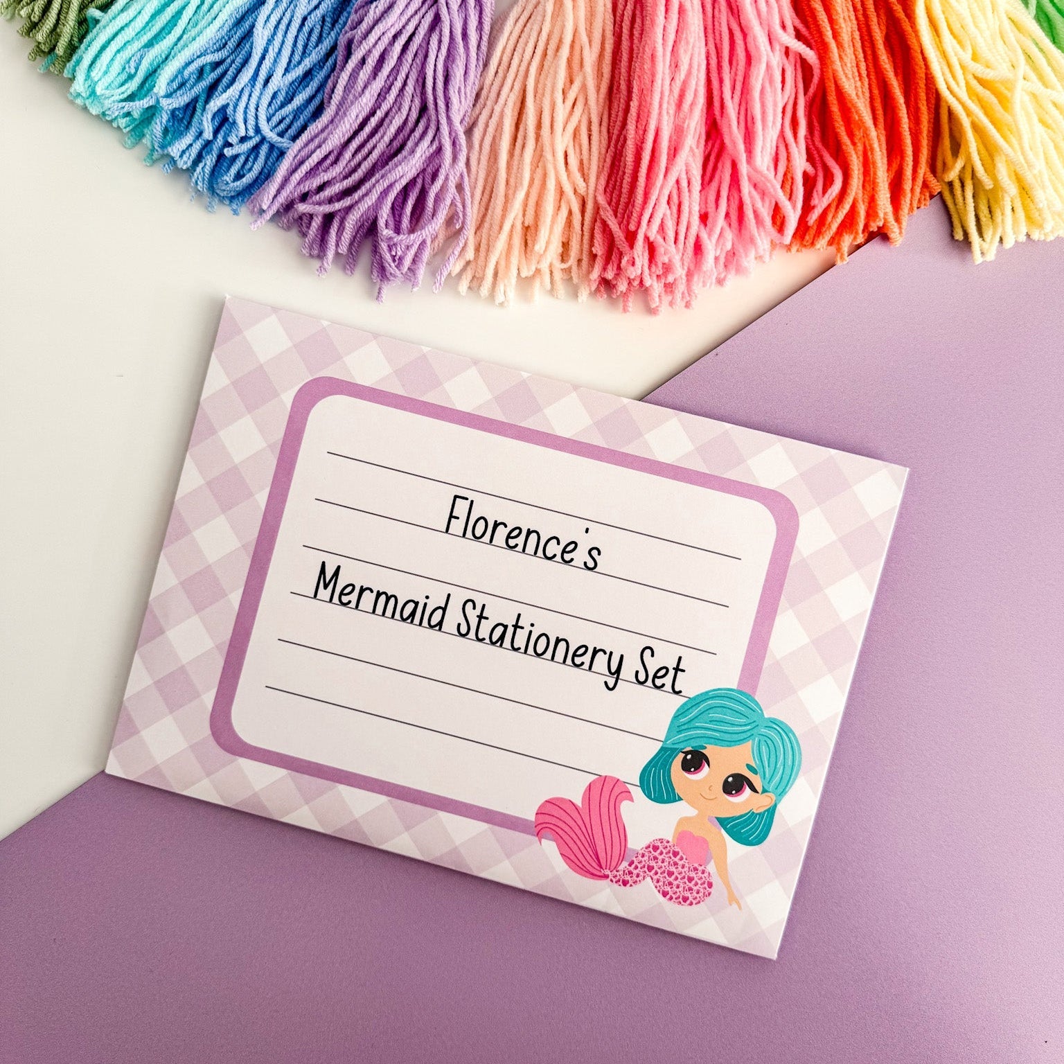 Mermaid Writing Set for Kids | Eco - Friendly Stationery - Dolly and Fred Designs