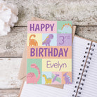 Personalised Dinosaur Birthday Card - Dolly and Fred Designs