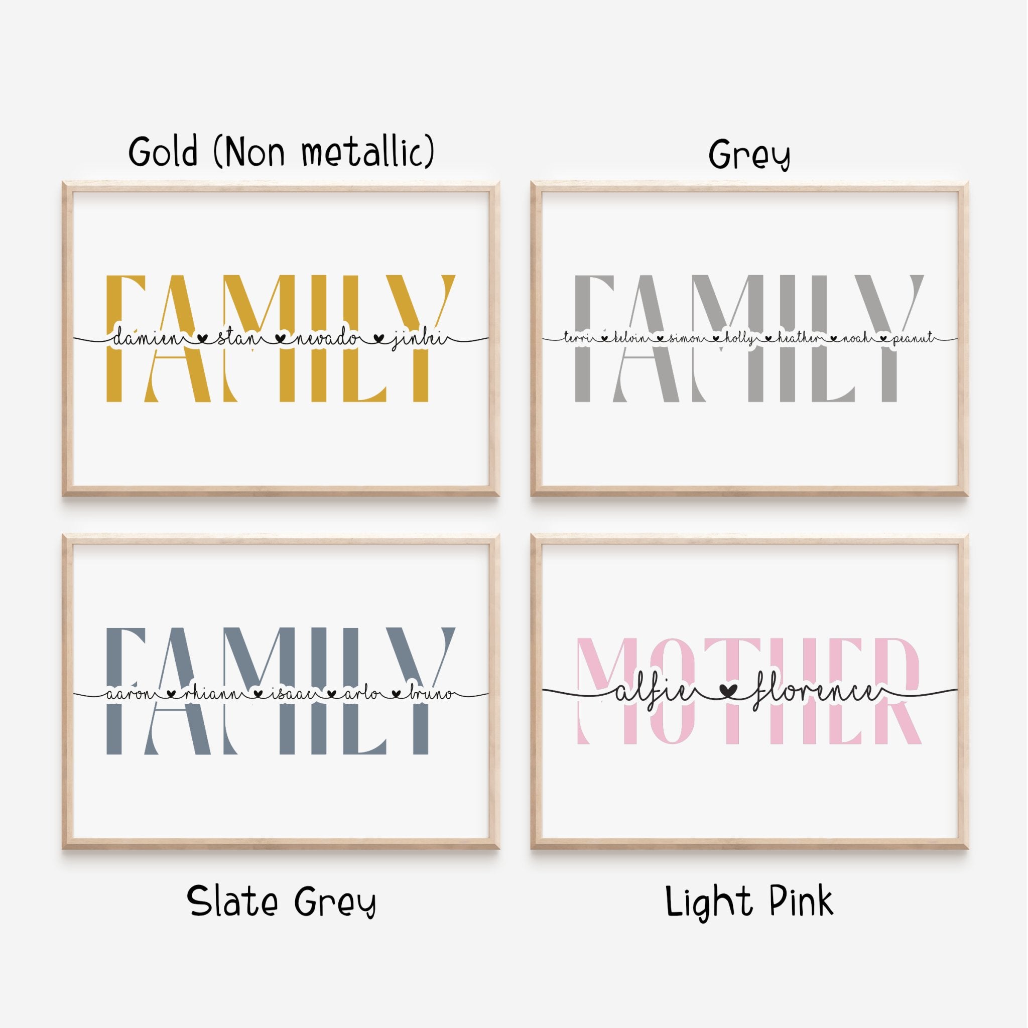 Personalised Family Print - Dolly and Fred Designs