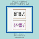 Personalised Family Surname Print - Dolly and Fred Designs