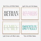 Personalised Family Surname Print - Dolly and Fred Designs