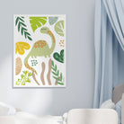 Personalised green dinosaur nursery print set of 3 - Dolly and Fred Designs