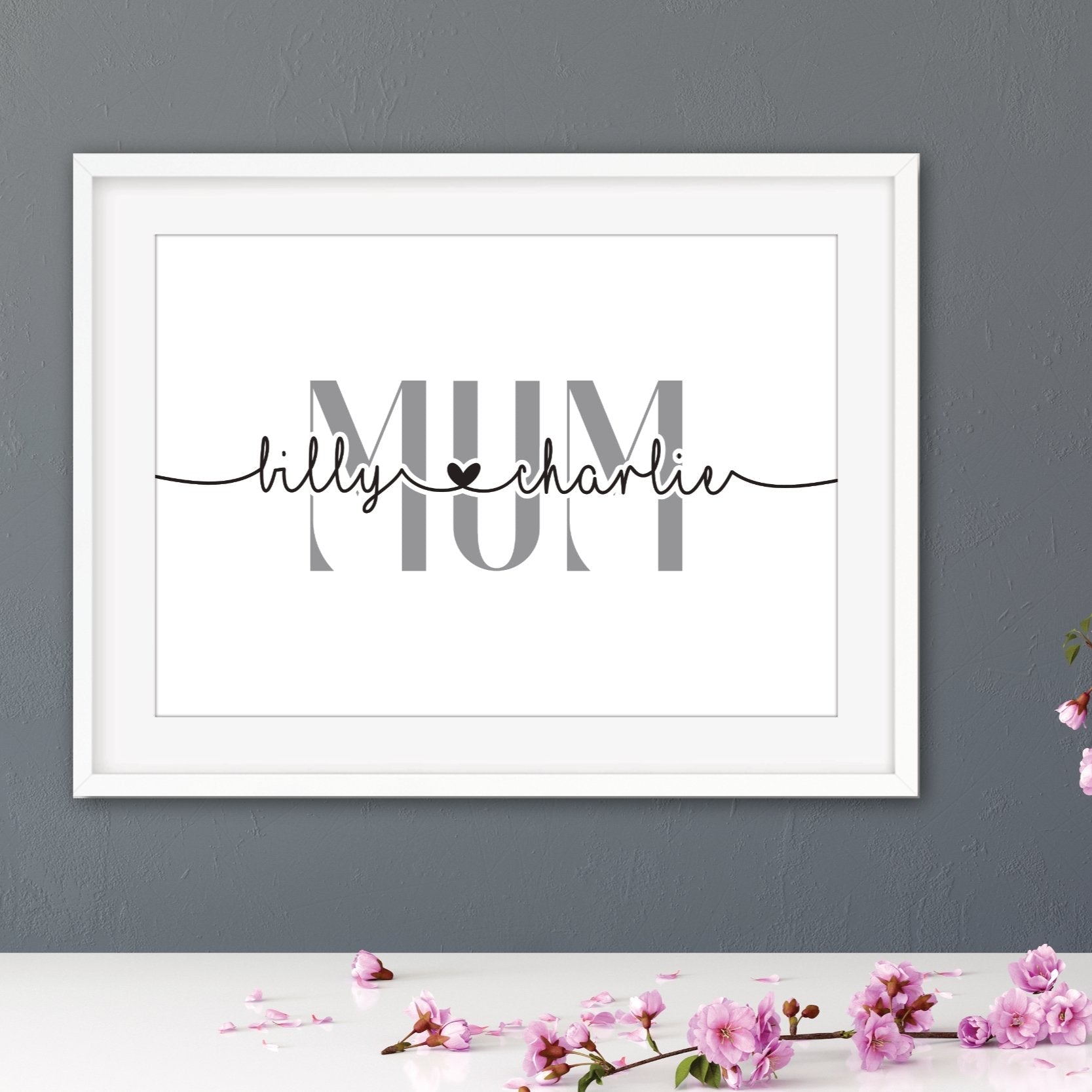 Personalised Mum and Children Print - Dolly and Fred Designs