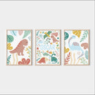 Personalised neutral dinosaur print set - Dolly and Fred Designs