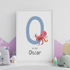 Personalised Octopus Name Print - Dolly and Fred Designs