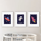 Personalised Outer Space Print Set - Dolly and Fred Designs