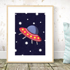 Personalised Outer Space Print Set - Dolly and Fred Designs