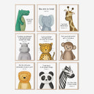 Personalised Safari Bible Verse Prints, Set of 3 - Dolly and Fred Designs