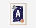 Personalised Space Print Set - Dolly and Fred Designs