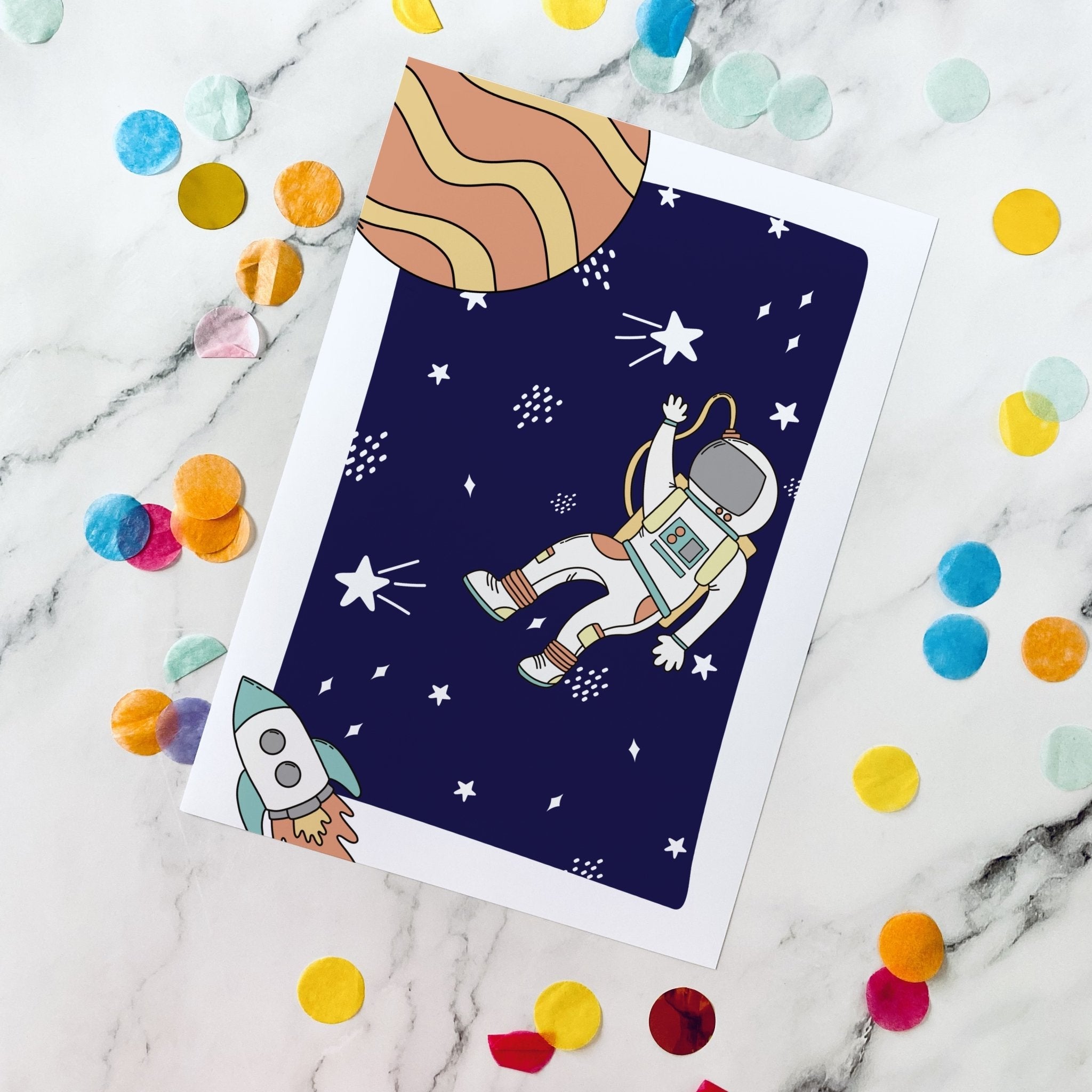 Personalised Space Print Set - Dolly and Fred Designs