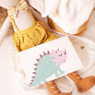 Pink and Purple Dinosaur Postcard Set - Dolly and Fred Designs