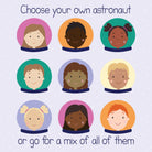 Pink Astronaut Name Nursery Print - Dolly and Fred Designs