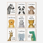 Safari Affirmation Nursery Print Set of 3 - Dolly and Fred Designs