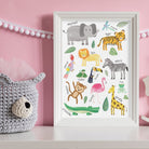 Safari Animal Wall Art for Kids' Room - Dolly and Fred Designs