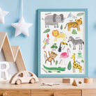 Safari Animal Wall Art for Kids' Room - Dolly and Fred Designs