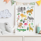 Safari Animal Wall Art for Kids' Room - Dolly and Fred Designs