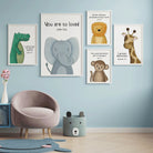 Safari themed nursery bible verse prints - Dolly and Fred Designs