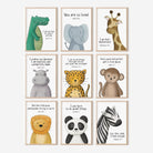 Safari themed nursery bible verse prints - Dolly and Fred Designs