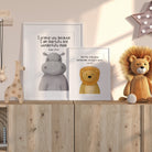 Safari themed nursery bible verse prints - Dolly and Fred Designs