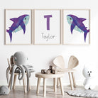 Sea animal nursery print set of 3 - Dolly and Fred Designs