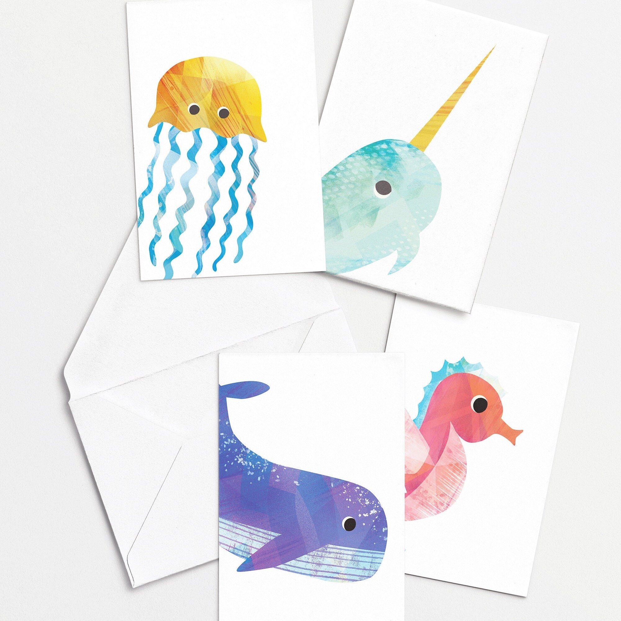 Sea Animal Postcard Set - Dolly and Fred Designs