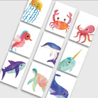 Sea Animal Postcard Set - Dolly and Fred Designs