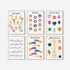 Set of 6 Educational Prints in pink - Dolly and Fred Designs